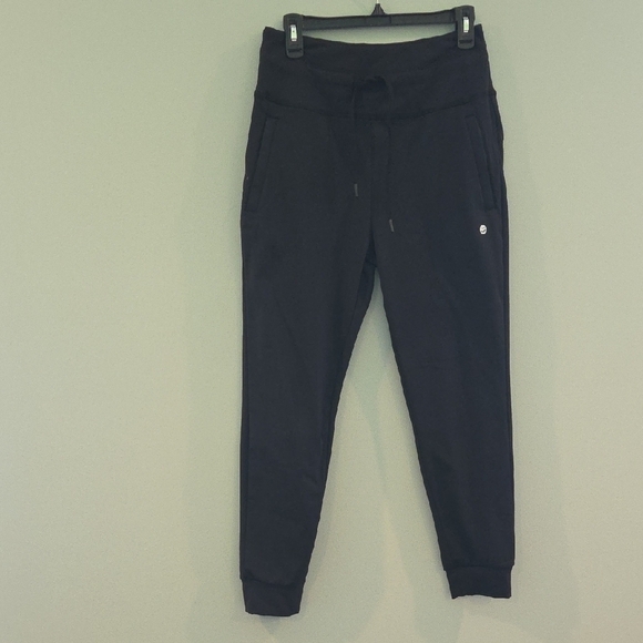 Black Tapered Track Pants with Elastic Cuffs - Picture 6 of 9